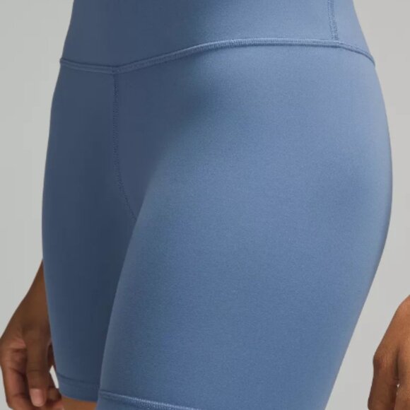 🍋NWT💙 Lululemon Align High Rise Short 6” Washed Denim Blue 2024! $64 - Picture 3 of 4